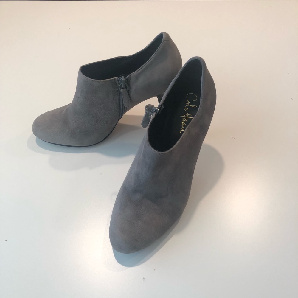 Cole Haan Grey Suede Booties